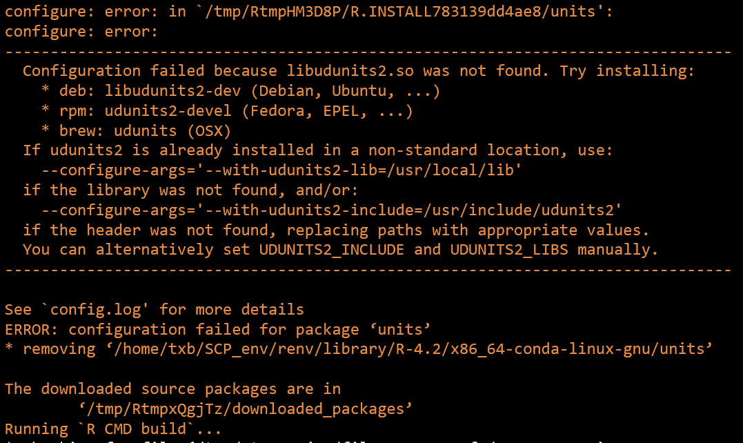 安装R包units xiyoucloud